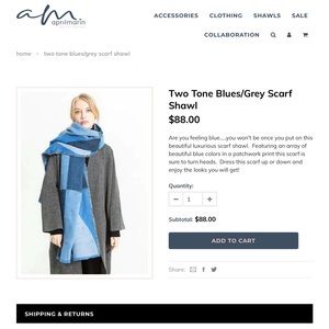 April Marin Two Tone Scarf